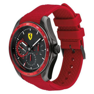 Ferrari法拉利Speedracer系列红色硅胶男士运动手表50米防水44mm Red No Size