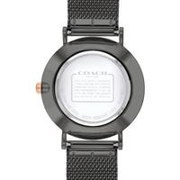 coach蔻驰Perry系列女士石英机芯灰色不锈钢网状休闲手链手表36mm Medium Grey ONE SIZE