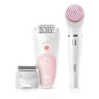 博朗（Braun）Epilator 干湿两用女士剃毛器 带清洁刷 Silk-Epil 5 5-895