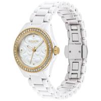 coach蔻驰女士Astor石英机芯防水白色陶瓷手链手表28mm White ONE SIZE