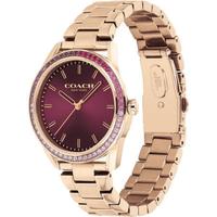 coach蔻驰女士Preston石英机芯防水玫瑰金手链手表36mm Gold ONE SIZE