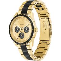 coach蔻驰女士Preston系列防水石英机芯星期显示手链手表36mm Gold ONE SIZE