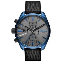 迪赛（Diesel）MS9男士石英计时手表 不锈钢表壳 50米防水 尼龙表带 48mm Gray ONE SIZE