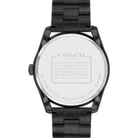 蔻驰（coach） Preston 男士黑色不锈钢手镯手表 30米防水 41mm Black/Black 41mm