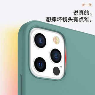 毕亚兹 苹果12/12pro手机壳 iPhone12/12pro保护套Magsafe液态硅胶防滑防摔不沾指纹男女款简约手机套JK18-绿