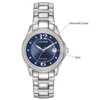 西铁城（CITIZEN）女士三针石英腕表施华洛世奇水晶装饰29mm FE1140-86L No Color ONE SIZE