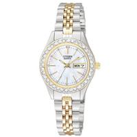 西铁城(CITIZEN)EQ0534-50D女士防水石英双色不锈钢手链手表26mm No Color ONE SIZE