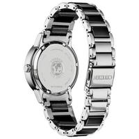 西铁城(CITIZEN)EM0741-51E女士防水石英不锈钢黑色陶瓷手链手表36mm Two-Tone ONE SIZE
