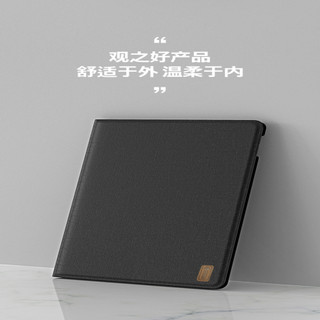 毕亚兹 微软Surface Go 2 二合一平板电脑保护套 10.5英寸 全包防摔 软边皮套原麻系列 PB223-深灰色