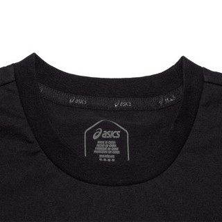 ASICS亚瑟士 2021春夏T恤女运动休闲落肩短袖 2032C073-003 黑色 XL