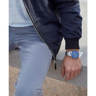 西铁城（CITIZEN）BJ6510-51男士防水石英光动能蓝色表盘流线型设计不锈钢手链手表41mm Silver ONE SIZE