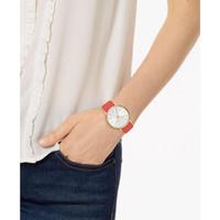 Michael Kors 女士Pyper系列防水石英红色珊瑚皮革表带手表38mm MK2892 Pink ONE SIZE