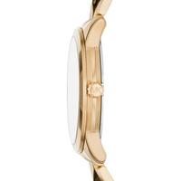 Michael Kors 女士防水石英简约黑色表盘金色不锈钢手链手表28mm MK6672 Gold/Black 28mm