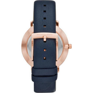 Michael Kors 女士Pyper系列防水石英简约海军蓝皮革表带手表38mm MK2893 Blue ONE SIZE