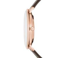 Emporio Armani阿玛尼男士皮革表带两针石英腕表简约表盘商务休闲42mm AR11163 Brown ONE SIZE