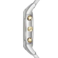 Emporio Armani阿玛尼男士计时手表三针石英机芯不锈钢表带商务43mm AR11047 Silver ONE SIZE