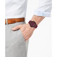 Emporio Armani阿玛尼Burgundy男士皮革表带三针石英腕表43mm AR11273 Burgundy ONE SIZE