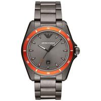 Emporio Armani阿玛尼Gunmetal男士石英腕表不锈钢纹理表盘44mm AR11178 No Color ONE SIZE