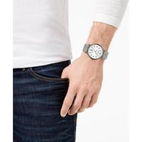 Emporio Armani阿玛尼男士三针石英手表灰色织物表带简约休闲43mm AR11260 Gray ONE SIZE