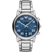 Emporio Armani阿玛尼男士三针石英计时手表大数字指针不锈钢表带43mm AR11132 Silver ONE SIZE