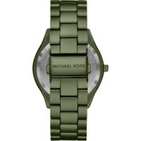 Michael Kors 女士防水石英时尚橄榄绿色轻巧铝手链手表42mm Green ONE SIZE