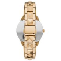 Michael Kors 女士防水石英黑色表盘金色不锈钢手链手表38mm MK6669 Gold/Black 38mm