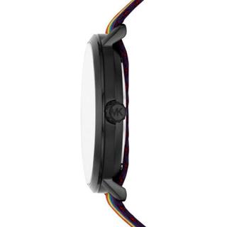Michael Kors 男士Blake系列防水三针石英彩虹尼龙表带手表42mm MK8713 Rainbow ONE SIZE