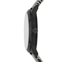 Michael Kors 女士防水石英黑色徽标皮革表带手表38mm MK2847 Black ONE SIZE