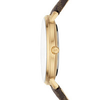 Michael Kors 女士Pyper系列防水石英棕色徽标PVC表带手表38mm MK2857 Brown Logo/White 38mm