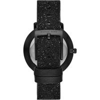 Michael Kors 女士Pyper系列防水石英黑色水晶皮革表带手表38mm MK2885 Black ONE SIZE