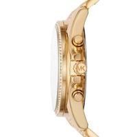 Michael Kors 女士防水三针石英金色密镶不锈钢手镯手表45mm MK6729 Gold ONE SIZE