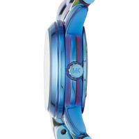 Michael Kors 限量版女士防水两针石英蓝色不锈钢三圈式手链手表19mm MK6668 Blue ONE SIZE