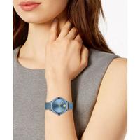 Movado 摩凡陀女士瑞士石英机芯30米防水蓝色不锈钢网状手链34mm 3600675 Blue No Size