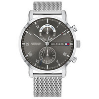 Tommy Hilfiger 汤米·希尔费格男士防水石英机芯不锈钢网状手链手表44mm Silver-tone No Size