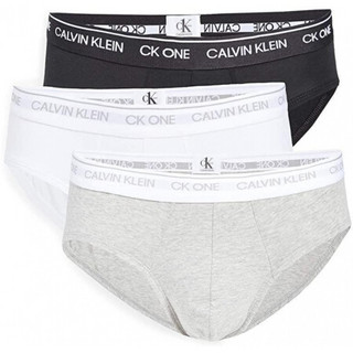 （CALVIN KLEIN）COLLECTION 男士三角内裤纯色舒适透气三条装美国直邮CK NB2406-WHITE L  否