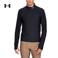 安德玛官方UA Qualifier男子1/2拉链运动T恤Under Armour1326595 黑色001 S