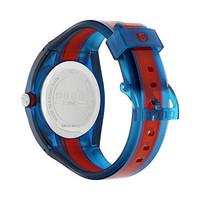 古驰（GUCCI）中性手表Sync透明橡胶表带瑞士石英机芯46mm Blue/Red ONE SIZE
