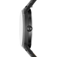 Fossil 化石男士限量版Mood Watch石英手表 心情变色表盘 黑色皮革表带手表42mm Black ONE SIZE