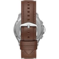 Fossil 化石男士手表 计时Monty 棕色皮革表带腕表 42mm罗马数字表盘 Brown ONE SIZE