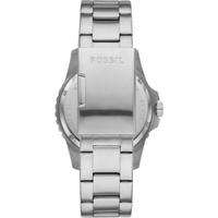Fossil 化石男士手表 蓝色100米防水石英机芯 不锈钢链腕表潜水表 42mm表盘 Silver ONE SIZE