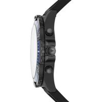 Fossil 化石男士手表 计时码表Garrett 黑色硅胶表带腕表 44mm表盘FS5695 Black ONE SIZE