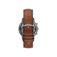 Fossil 化石男士手表 Neutra Chrono灰色表壳 棕色皮革表带 44mm表盘 Brown ONE SIZE