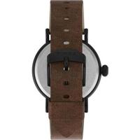 天美时(TIMEX)男士手表 防水石英机芯 棕色皮革表带腕表 40mm表盘 Dark Brown Mens