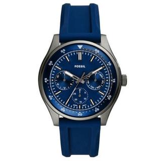 Fossil 化石 男士手表 石英机芯 Belmar系列 蓝色硅胶表带腕表 44mm表盘 Blue ONE SIZE