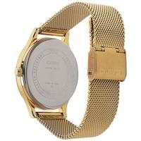 卡西欧(Casio)女士手表石英机芯简约金色不锈钢网状手链腕表38mm表盘LTPE140G-9AVT Gold ONE SIZE