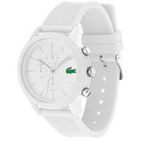 LACOSTE 法国鳄鱼男士手表12.12系列白色硅胶表带计时功能44mm 2010974 No Color ONE SIZE