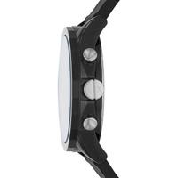阿玛尼(ARMANI EXCHANGE)男士手表石英机芯计时码表黑色硅胶表带腕表44mm Black One Size