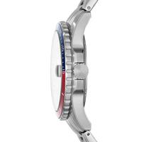 Fossil 化石 男士手表三针石英机芯防水商务休闲不锈钢表带腕表 Silver One Size