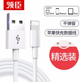 LICHEERS 领臣 苹果数据线快充 适用iPhone12/11Pro Max/Xs/XR/SE/8P/7手机充电器线iPad Air/mini1米