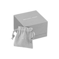 Michael Kors 女士MK徽标时尚优雅多面密镶水晶环绕式耳环 Silver One Size